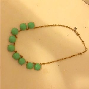 JCrew green bubble statement necklace